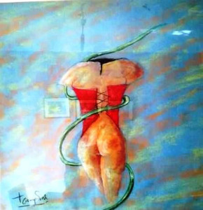 Μοντέλο ( παστέλ σέ χειρουργικό χαρτί )