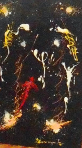 φ ( λάδια με σύριγγεs σέ χαρτόνι)