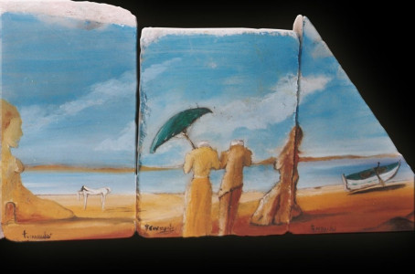 ΖΩΓΡΑΦΙΚΗ ΜΕ ΛΑΔΙΑ ΣΕ 3 ΚΟΜΜΑΤΙΑ ΜΑΡΜΑΡΟ