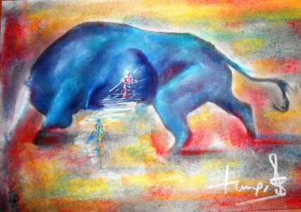 Η πυλη του ταυρου (digital foto και παστελ)