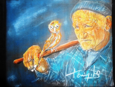 Φίλοι (digital foto και παστέλ)