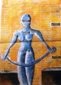 Μικρεs Aγγελιεs ( παστελ σε εφημεριδα )