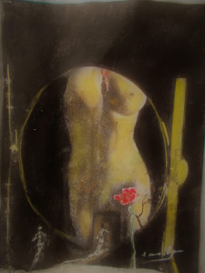 Γυμνο (Digital foto και παστελ)