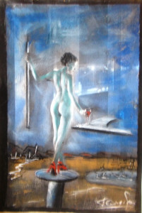 Στην βιτρινα (digital foto και παστελ)