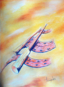 Ατιτλο ( ξυλομπογιέs και παστέλ)