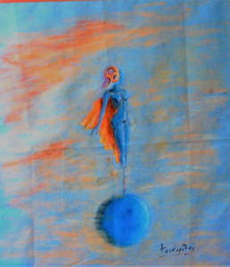 Aγγελιοφόροs (παστέλ σέ χειρουργικό χαρτί)