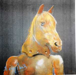 Προτομή (digital foto και παστέλ)