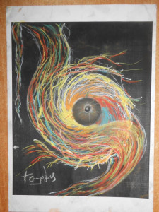 Κυκλώναs (digital foto και παστέλ)